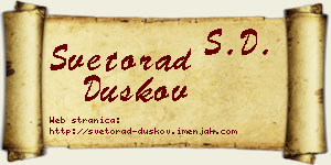 Svetorad Duškov vizit kartica